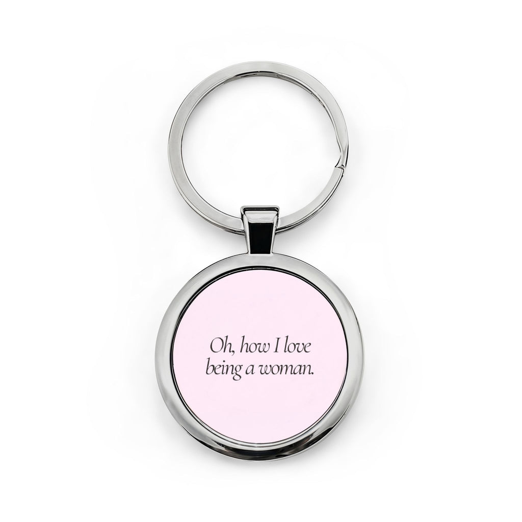 Round Stainless Steel Keychain