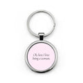 Round Stainless Steel Keychain