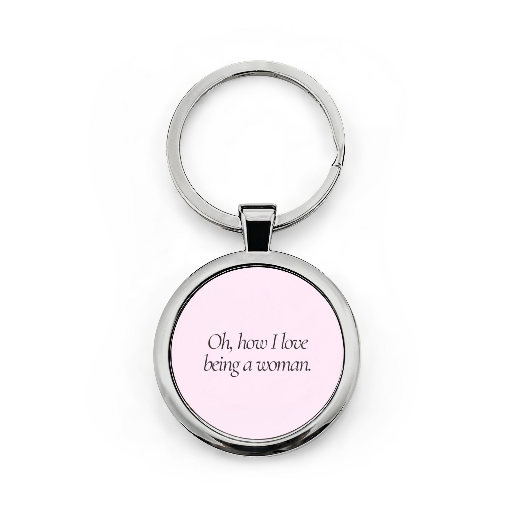 Round Stainless Steel Keychain